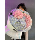 Bouquet of blue and pink hydrangeas