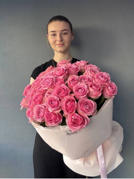 Bouquet of 45 pink roses VEM