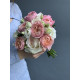 A bridal bouquet of Juliet peony spray, White O'Hara, and white freesia (No. 19114)