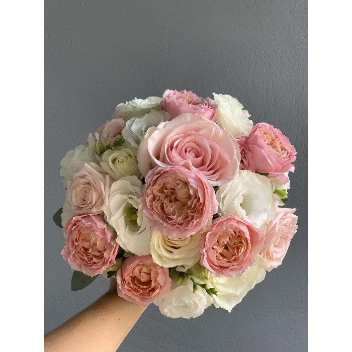 Peony rose Juliet in bridal bouquet #19109