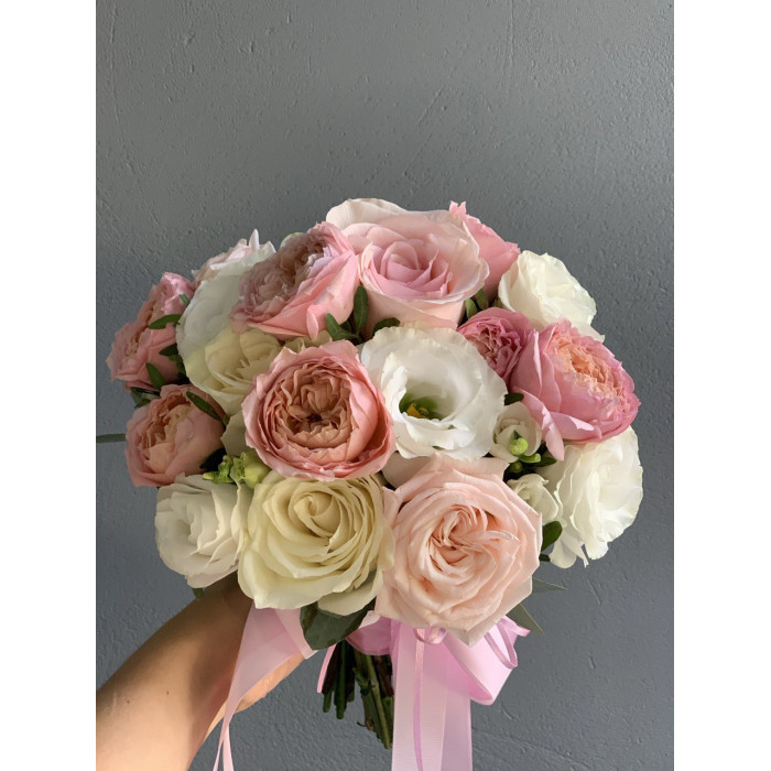 Peony rose Juliet in bridal bouquet #19109